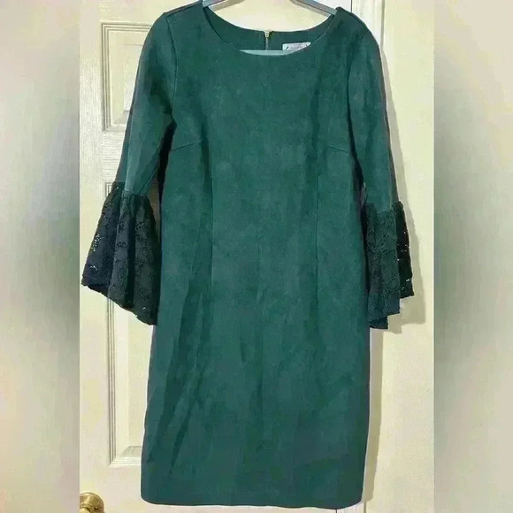 Nanette Lepore Dresses & Skirts - Nanette Lepore faux suede emerald green dress
